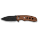 CIVIVI Triptych Flipper &amp; Thumb Stud &amp; Button Lock Knife Guibourtia Wood Handle 2.97inch Black Stonewashed 14c28n Blade - C23085B-3