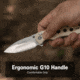 CIVIVI Triptych Flipper &amp; Thumb Stud &amp; Button Lock Knife Ivory G10 Handle 2.97inch Satin Finished 14c28n Blade - C23085B-2