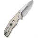CIVIVI Triptych Flipper &amp; Thumb Stud &amp; Button Lock Knife Ivory G10 Handle 2.97inch Satin Finished 14c28n Blade - C23085B-2