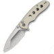 CIVIVI Triptych Flipper &amp; Thumb Stud &amp; Button Lock Knife Ivory G10 Handle 2.97inch Satin Finished 14c28n Blade - C23085B-2