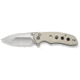CIVIVI Triptych Flipper &amp; Thumb Stud &amp; Button Lock Knife Ivory G10 Handle 2.97inch Satin Finished 14c28n Blade - C23085B-2