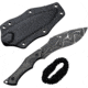 CIVIVI Vaquita II Black Micarta Neck Knife, 6.25in Overall, 3.25in Damascus Steel Blade, Black Canvas Micarta Handle, Black Kydex Neck Sheath, C047C-DS1