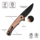 CIVIVI Voidflare Flipper Knife G10 With Copper Foil Handle 2.92inch Black Stonewashed 14c28n Blade