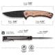 CIVIVI Voidflare Flipper Knife G10 With Copper Foil Handle 2.92inch Black Stonewashed 14c28n Blade