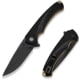 CIVIVI Voidflare Folding Knife, 2.92 in, 14C28N, Drop Point Blade, Black G10 Handle, C24040-1