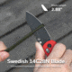 CIVIVI Yonder Thumb Stud &amp; Crossbar Lock Knife Red G10 Handle 2.88inch Black Stonewashed 14c28n Blade