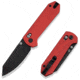 CIVIVI Yonder Thumb Stud &amp; Crossbar Lock Knife Red G10 Handle 2.88inch Black Stonewashed 14c28n Blade