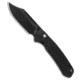 Cjrb CJRB Cutlery Pyrite Bowie Button Lock Knife Black Steel 3.1" Black SW, Black, AR-RPM9, adult, BHQ-199723