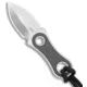 Cjrb CJRB Knap Fixed Blade Knife Black Carbon Fiber 1.2" Sand Polish, Black, AR-RPM9, adult, BHQ-203091