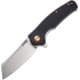 CJRB Crag Linerlock Black Folding Knife, 3.75" stonewash finish D2 tool steel blade, Black textured G10 handle, J1904-BKF