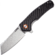 CJRB Crag Linerlock CF Folding Knife, 3.75 stonewash finish D2 tool steel blade, Carbon fiber handle, J1904-CF