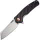 CJRB Crag Linerlock CF Folding Knife, 3.75" stonewash finish D2 tool steel blade, Carbon fiber handle, J1904-CF