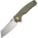 CJRB Crag Linerlock Green Folding Knife, 3.75" stonewash finish D2 tool steel blade, Green textured G10 handle, J1904-GNF