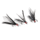 Clam Feathered Gaff Treble Size 12, Black, 3 Pack, 16835