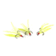Clam Feathered Gaff Treble Size 12, Chartruese, 3 Pack, 16833
