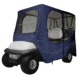 Classic Accessories Fairway Golf Cart Deluxe Enclosure, Long Roof, Navy 4010557