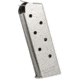Chip McCormick Match Grade 1911 Compact .45 ACP 7 Round Pistol Magazine, w/ Base Pad, Stainless, Silver, 7, M-MG-45CP7-P