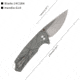 CMB Made Knives Gray G10 Folding Knife, 4in Closed, 3in Stonewash 14C28N Sandvik SS Blade, Gray G10 Handle, Nylon Case, CMB14G