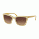 Coach HC8191F Sunglasses 542313-56 - Ivory Horn Frame, Brown Gradient Lenses