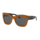 Coach HC8213F Single Vision Prescription Sunglasses HC8213F-547187-56 - Lens Diameter 56 mm, Frame Color Amber Saddle Glitter
