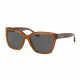 Coach L1007 HC8230F Sunglasses 550487-57 - Amber Chunky Glitter Frame, Dark Grey Solid Lenses
