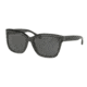 Coach L1007 HC8230F Sunglasses 550587-57 - Black Chunky Glitter Frame, Dark Grey Solid Lenses