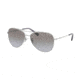 Coach L1013 HC7079 Progressive Prescription Sunglasses, 58mm, Shiny Silver, HC7079-90014Q-58-PRO