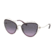Coach L1037 HC7086 Sunglasses 900190-60 - Silver Frame, Purple Gradient Lenses