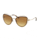 Coach L1037 HC7086 Sunglasses 90052L-60 - Light Gold Frame, Light Amber Gradient Lenses