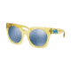 Coach L1047 HC8250 Sunglasses 55241U-51 - Yellow Trans Frame, Light Blue Solid Lenses