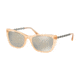 Coach L1065 HC8257U Progressive Prescription Sunglasses, 55mm, Transparent Peach, HC8257U-55637U-55-PRO