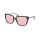 Coach L1066 HC8256U Sunglasses 55370E-55 - Transparent Gray Frame, Pink Flash Lenses