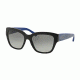 Coach L110 HC8139 Sunglasses 528211-56 - Black/Blue Frame, Grey Gradient Lenses