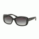Coach L146 HC8161 Sunglasses 500211-55 - Black Frame, Light Grey Gradient Lenses