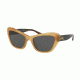 Coach L1632 HC8205 Single Vision Prescription Sunglasses HC8205-544680-56 - Lens Diameter 56 mm, Frame Color Amber/ Black Tortoise