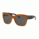 Coach L1649 HC8213 Single Vision Prescription Sunglasses HC8213-547187-56 - Lens Diameter 56 mm, Frame Color Amber Saddle Glitter