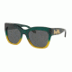 Coach L1649 HC8213 Single Vision Prescription Sunglasses HC8213-548387-56 - Lens Diameter 56 mm, Frame Color Emerald Mustard Gradient
