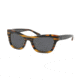 Coach L1653 HC8223 Sunglasses 544087-53 - Blk Amber Gltr Varsity Stripe Frame, Dark Grey Solid Lenses