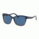 Coach L1656 HC8219 Sunglasses 547480-56 - Denim Taupe Glitter Gradient Frame, Dark Blue Solid Lenses
