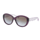 Coach L548 ASHA HC8106F Sunglasses 523968-56 - Purple/Light Purple Crystal Frame, Brown Purple Gradient Lenses
