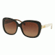 Coach L559 HC8158F Sunglasses 5336T5-58 - Black/Ivory Wild Beast Frame, Brown Gradient Polar Lenses
