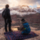Coalatree Desert Sunset KachulaBlanket, Red/ Blue, 50 x 72 flat RED-BLUE-KAC-BLANKET-v2