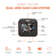 Cobra Dual View Dash Cam w/ Driver Alert System, Black, DASH2216D