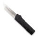 CobraTec Knives Lightweight OTF Automatic Folding Knives, 3.25in, D2 Steel, Tanto Non-Serrated, Black Handle, BCTLWTNS