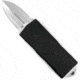CobraTec Knives Money Clip OTF Automatic Folding Knives, 1.75in, D2 Steel, Plain Blade, Black Handle, BLKMCOTF