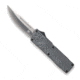 CobraTec Knives Lightweight OTF Automatic Folding Knives, 3.25in, D2 Steel, Drop Non-Serrated, Grey Handle, GYCTLWDNS