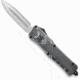 CobraTec Knives Large CTK-1 OTF Automatic Folding Knife, 3.75in, D2 Steel, Dagger Point Blade, Aluminum Alloy, Stonewash Handle, LSWCTK-1LDAGNS