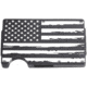 CobraTec American Flag Wallet Aluminum RFID w/Money Clip Black, 1410246