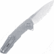 CobraTec Barracuda Titanium Button Lock Assisted Opening Folding Knife, M390, Silver, 1410097