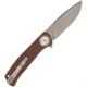 CobraTec Knives EDC Scout Button Lock Automatic Folding Knife, 3.125 in, VG10, Drop Point, Grivory, Mocha, CTSCTGRVMCHBL
